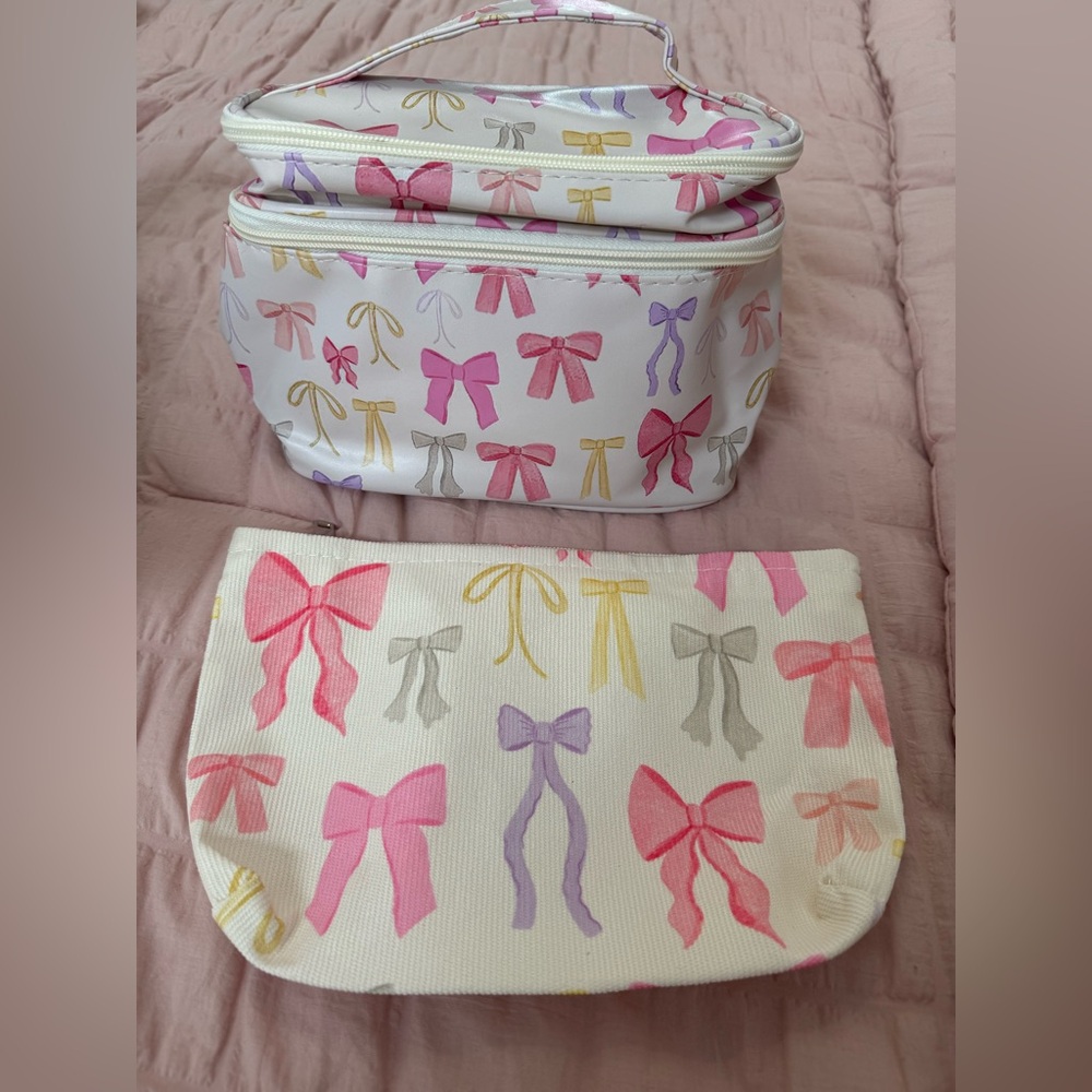 Bows makeup bag set 2 piece